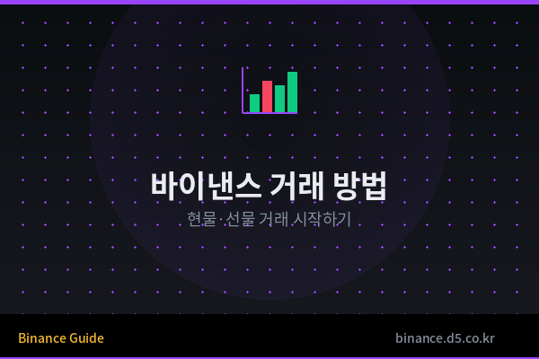 바이낸스 코인 거래 방법 (현물·선물 거래)